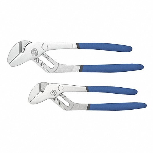 Westward Straight Jaw Self-Adjusting Tongue and Groove Plier Sets 1UKN7