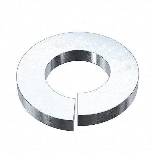Grainger Approved Split Lock Washer, Bolt 1/4, Carbon Steel, PK100 U37020.025.0001
