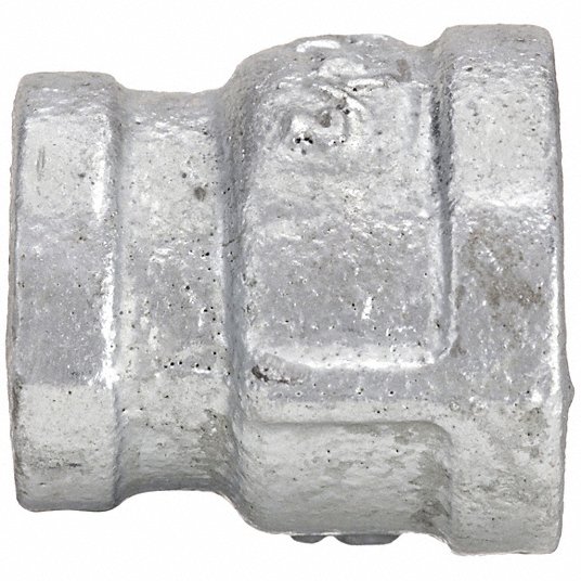 Grainger Approved Reducing Coupling: 2 1/2 x2Inch, Malleable Iron, Galvanized, Female NPT x Female NPT, Class 150 2WJ66