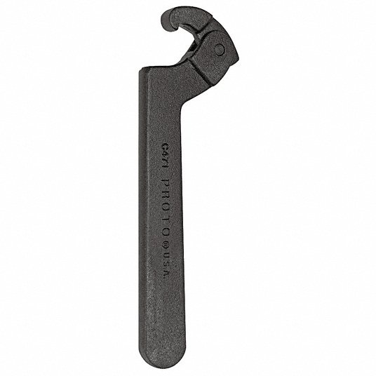 Proto Adjustable Hook Spanner Wrench, Hook Thickness 1/2 in 1APC5 JC472