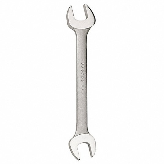 Proto Open End Wrench, Alloy Steel, Head Size 1/2 in, 9/16 in J3026