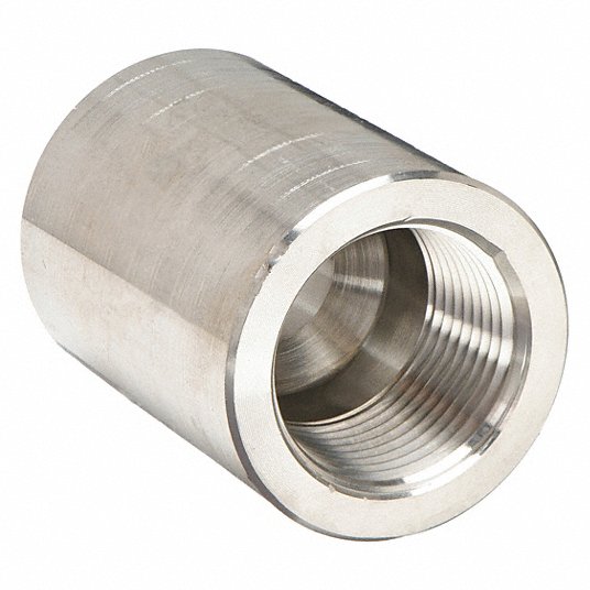 Grainger Approved Reducing Coupling: 316 Stainless Steel, 1/2 Inch x 1/4 Inch Fitting Pipe Size, Female NPT x Female NPT 2UA23