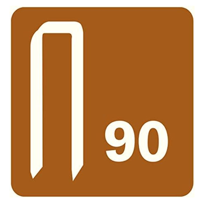 رابيد دبابيس دباسة خشب حرف يو، طول الرأس 35 مم، رقم 90، 1500 قطعة، مجلفنة 5000126