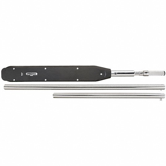 Proto Micrometer Torque Wrench, Foot-Pound, Drive Size 1 in, Torque Range 400 ft-lb to 2000 ft-lb J6025