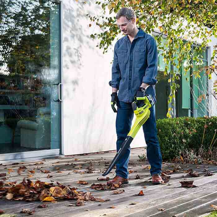 Ryobi Cordless Leaf Blower, 18V, Airspeed 245 km/h, Air Volume 2.78m³/min, 2kg OBL1820S
