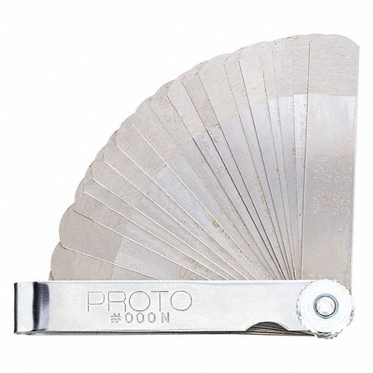 Proto Step-Cut Feeler Gauge Set, Thickness Range 0.004 in to 0.027 in, Number of Feeler Blades 22 J000N