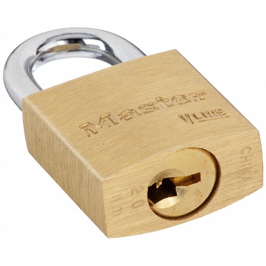 Master Lock Padlock, 7/16 inch Vertical Shackle Clearance, 3/8 inch Horizontal Shackle Clearance, 1 inch x 1/2 inch 4120WWG
