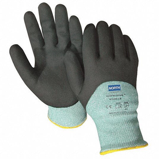 Honeywell Cut Resistant Glove, Nitrile, Color Black, Green, Size M, PRNFD35X/8M NFD35X8M