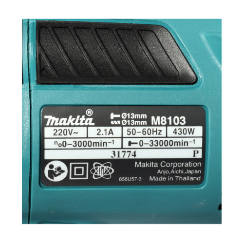 MAKITA MT M8103B / M8103G TALADRO PERCUTOR ESPIGA 1/2 (13MM) 430W 2800RPM  (OLD MHP132) - Tool Solutions