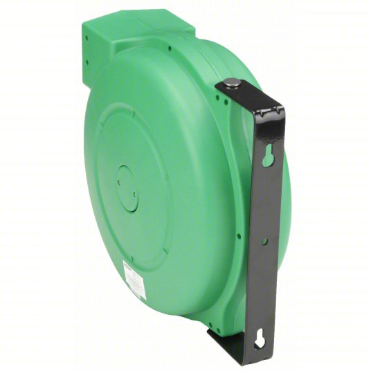 SPEEDAIRE Spring Return Hose Reel, 40 ft (1/2 inch I.D.), 1/2 inch Hose End, 300 psi Max Op Pressure, Aluminum 2CUC9
