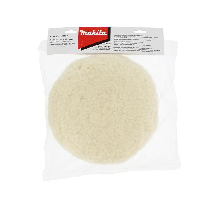 Makita Accessories, Wool Pad (Hook & Loop type) 180mm 192629-7