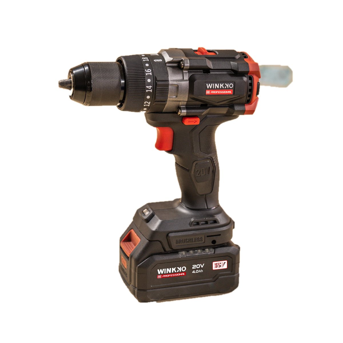Winkko Cordless Brushless Impact Drill, 20V, 120N.m, 2150 rpm, 32250 bpm HCD202BLP