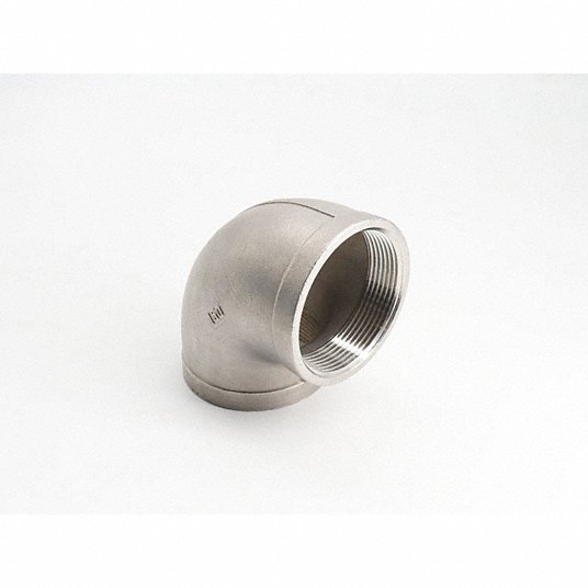 Grainger Approved 90° Elbow: 316 Stainless Steel, 1 in x 1 in Fitting Pipe Size, Female NPT x Female NPT, Class 150 1 150 90 ELBOW 316