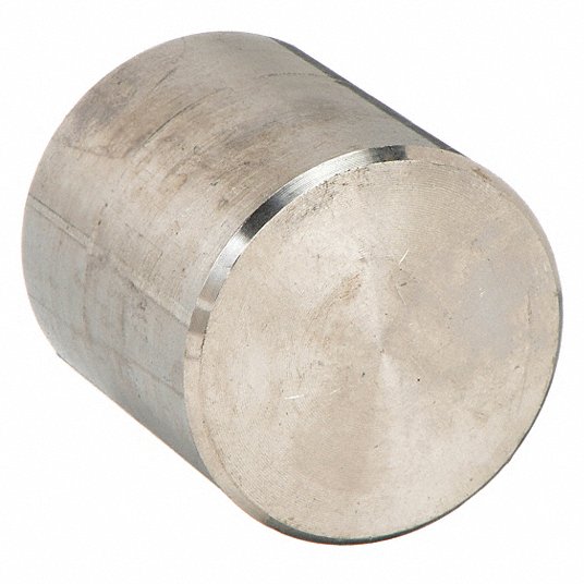 Grainger Approved Round Cap, 316 Stainless Steel, 3/4 in Fitting Pipe Size, Female NPT, 2500 psi 2TY78