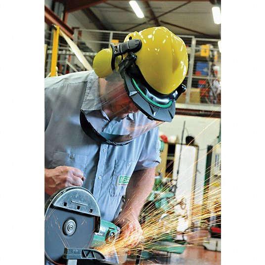 Msa Faceshield Frame: Plastic, Black, Dielectric Protection, Debris Control/Frame 10115730