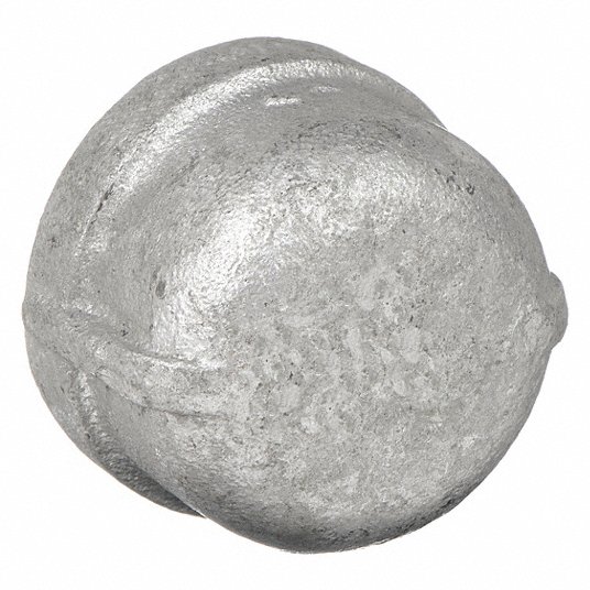 Grainger Approved Round Cap, Malleable Iron, 1/8Inch Pipe Size, Female NPT 5P898