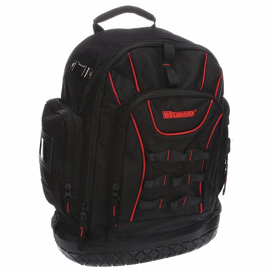 Westward Tool Backpack, 3 Outside Pockets, 19 Inside Pockets, 17 inch Overall Width, 7 inch Overall Depth 32PJ49