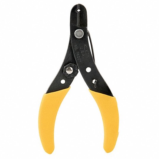Klein TOOLS, 5 1/8 in Solid and Stranded Adjustable Wire Stripper, 24 to 12 AWG Capacity 74007