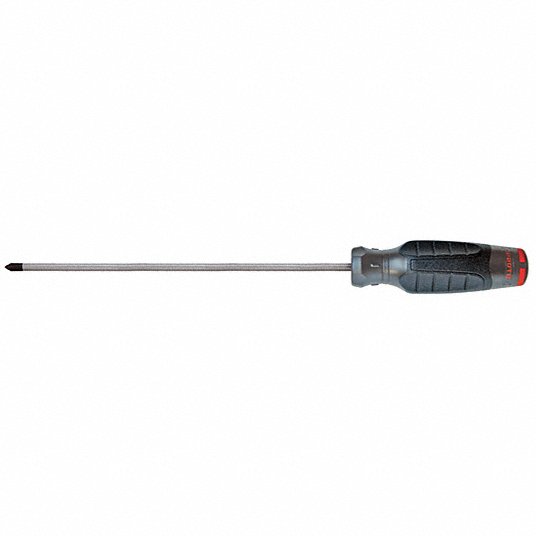 Proto General Purpose Phillips Screwdriver, Tip Size 1, Phillips, Ergonomic, Overall Length 12 1/2 inch JP0108R