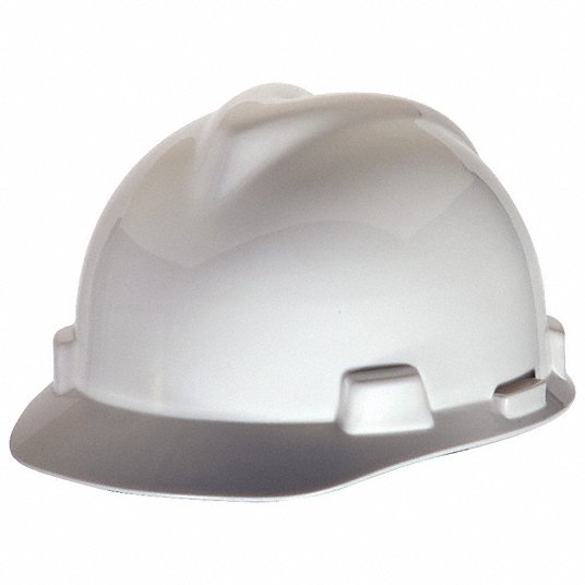 Msa Hard Hat, Front Brim, Type 1, Polyethylene, Pinlock (4-Point) 463942