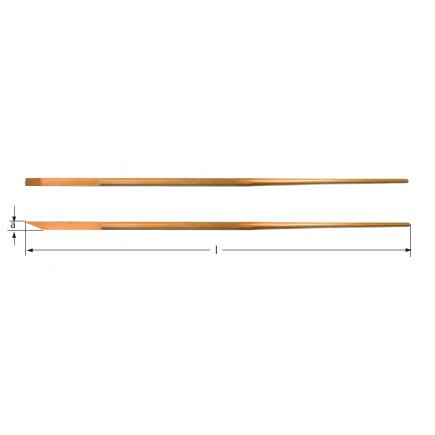 Ampco Safety Tools, Crowbar, Leverage Tool, Beryllium Copper, 28 x 1525 mm MS1525B