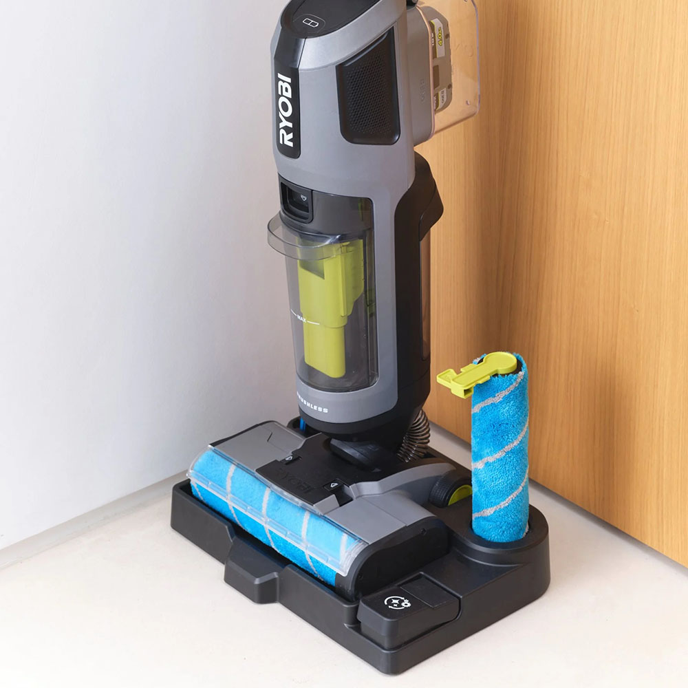 Ryobi Cordless Brushless Hard Floor Cleaner Kit 18V, 3-in-1 Vacuum Mop and Dry RHFC18BL-1X40GL