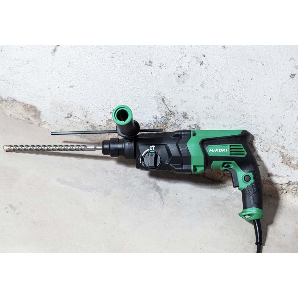 Hikoki Rotary Hammer 830W, 2.9 J Impact Energy, 26 mm Concrete Capacity, 4300 BPM, 2.8 kg DH26PB2WSZ