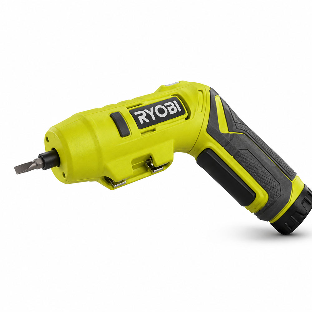 Ryobi Cordless Pivoting Screwdriver, 4V, 2.0Ah, 200RPM, 5Nm, 0.41kg RSDP4-120G