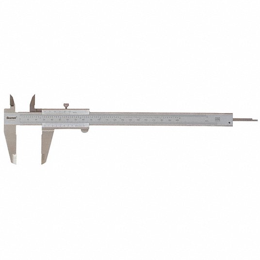 4-Way Vernier Caliper, Range 0 in to 8 in, 0 mm to 203.2 mm, Graduations 0.02 mm 125MEA-8/200
