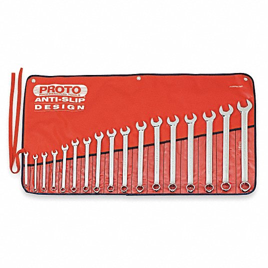 بروتو طقم مفتاح ربط مشترك, فولاذ, كروم, عدد 17 قطعة J1200RM-T500