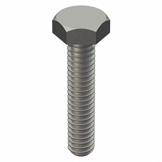 Grainger Approved 1/4Inch-20, Hex Head Cap Screw, 1 1/4Inch Fastener Length B7, Steel, PK 10 HXCS.001572.50