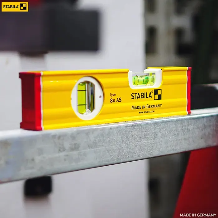 Stabila Spirit Level 20cm, 2 Vials, Type 80 AS, Made In Germany 19565
