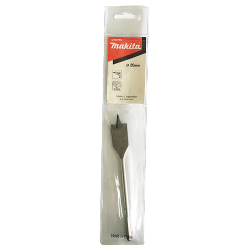 Makita Accessories, Spade(Flat) Bit for wood 20mm D-07755