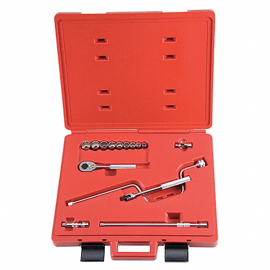 Proto Socket Wrench Set, Socket Size Range 3/8 inch to 7/8 inch, Drive Size 3/8 inch, Drive Type Hand J52132