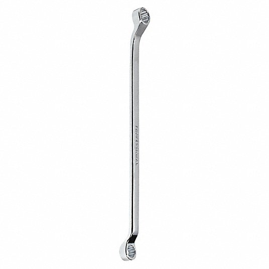 Proto Box End Wrench, Alloy Steel, Chrome, Head Size 21 mm, 24 mm, Overall Length 13 1/2 in, 7.5 Degree J1072M