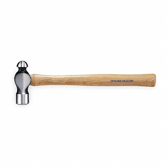 Westward Ball Pein Hammer, Head Weight 8.0 Oz, Hickory Handle, Overall Length 11 3/4 inch 2DBR6
