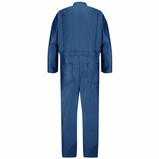 Red Kap Anti-Static Coveralls, Medium ( 40 1/2 inch x 49 inch ), Navy, Regular, Polyester, Zipper CK44NVRGM