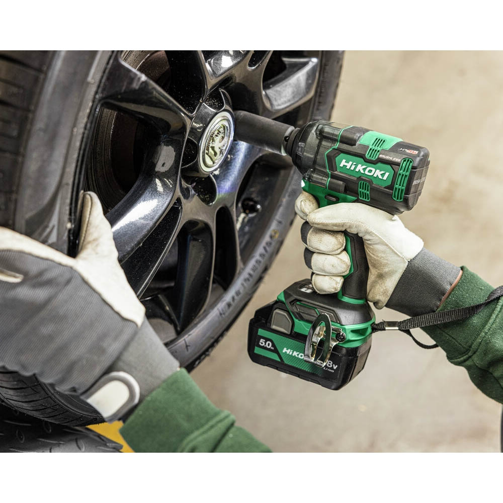 Hikoki Cordless Impact Wrench 18V, 345 Nm Tightening, 600 Nm Loosening, 4 Modes, 1.95 kg WR18DHWPZ