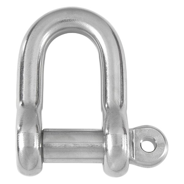 D Shackle, 316 Stainless Steel Body Material, 316 Stainless Steel Pin Material, 1 25/32 in Body Size RF1035