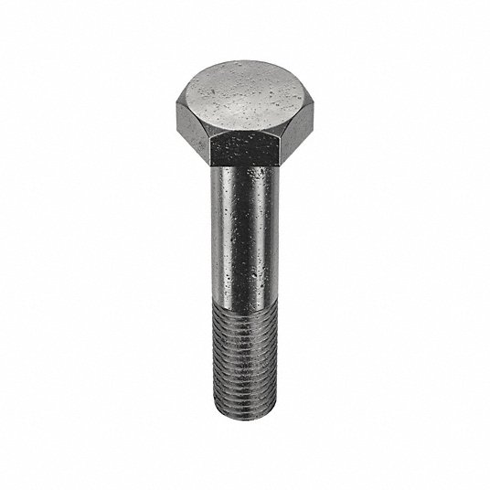 Grainger Approved Heavy Hex Bolt, Carbon Steel, Plain, Fastener Length / 4Inch, Head Width 1 1/4Inch, Thread Size 10, PK 5 HVHS.000274.50