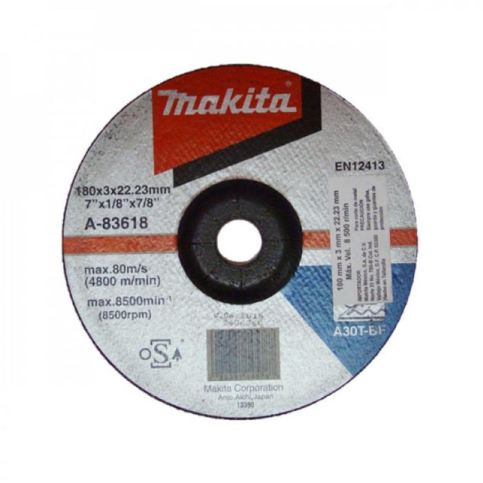 Makita Depressed Center Cutting Wheel (A/B-series) 180 x 3.0 x 22.23mm A-83618