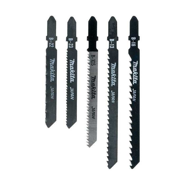 Makita Jig Saw Blade assortment, NO.B22/23/13/16/10 (5PCS/SET) A-86898