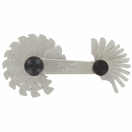 Thread Pitch Gauge Set, Thread Type Metric, Number of Leaves 30 6