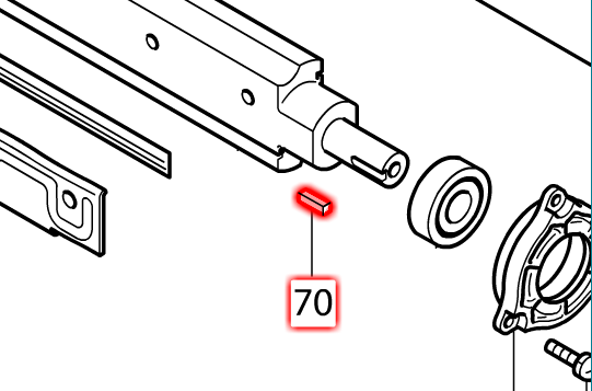 Makita KEY #4 (FOR 9045B) 254204-8