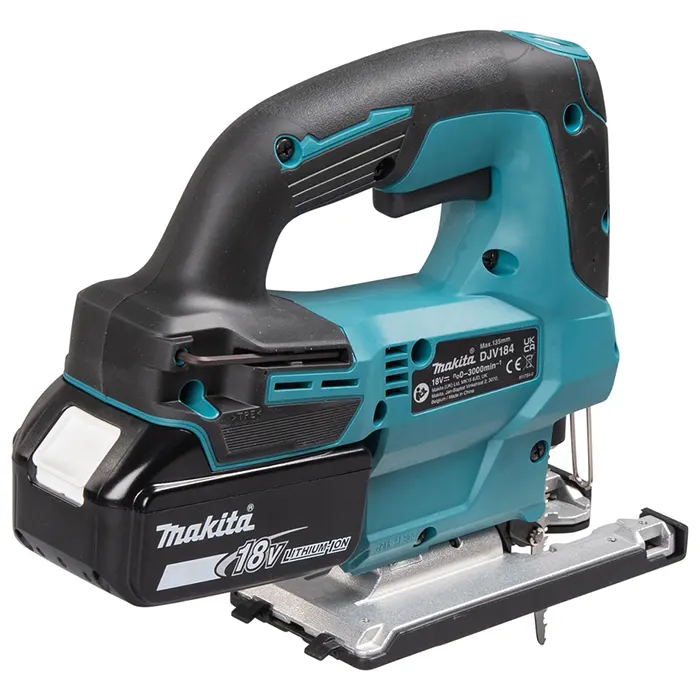 Makita Cordless Jigsaw, 18V, Maximum Cutting 135mm, 0 ~ 3000 spm, 1.8kg DJV184RFJ