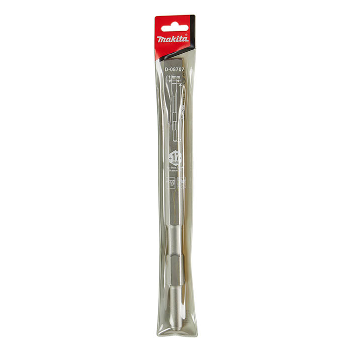 Makita Flat Chisel Bit, For 17mm Hex Shank Hammers, Size 19 X 280 mm D-08707