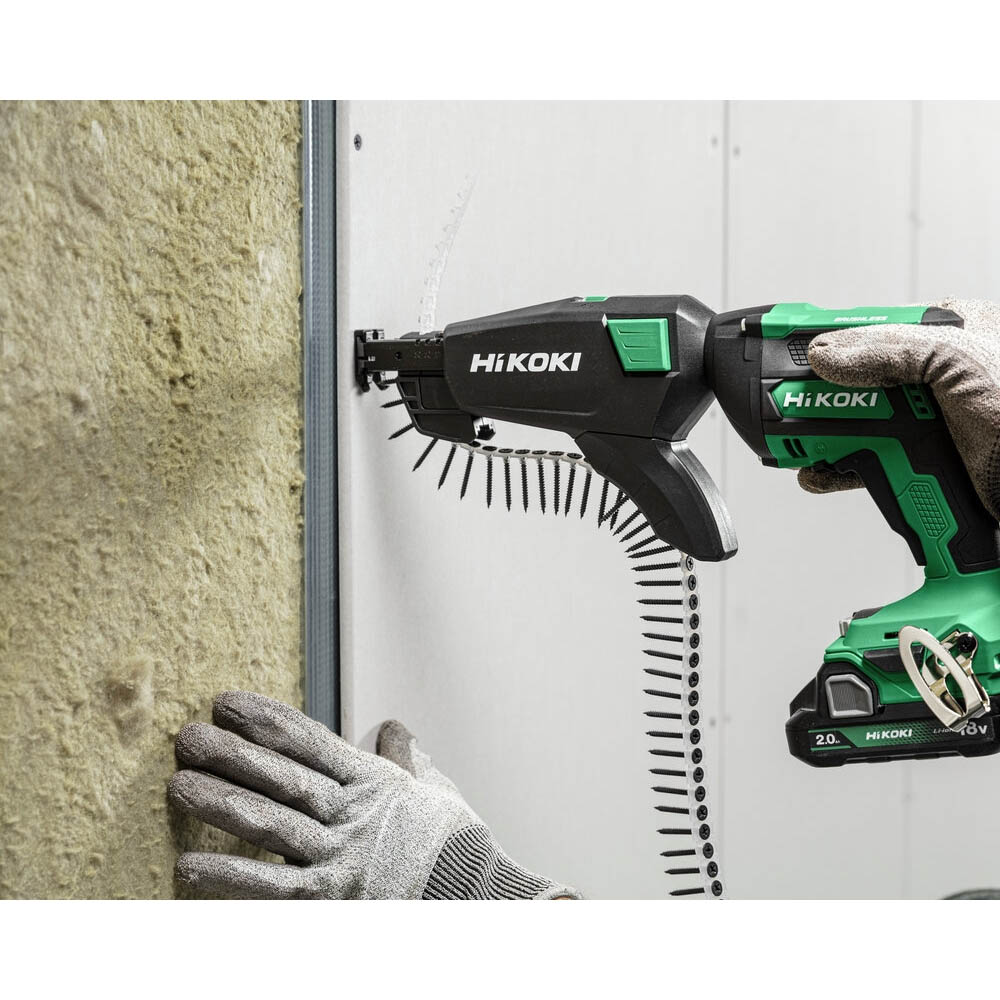 Hikoki Cordless Drywall Screwdriver, 18V, 0–5000 RPM, Brushless Motor, Auto Start, 1.38 kg W18DAWBZ