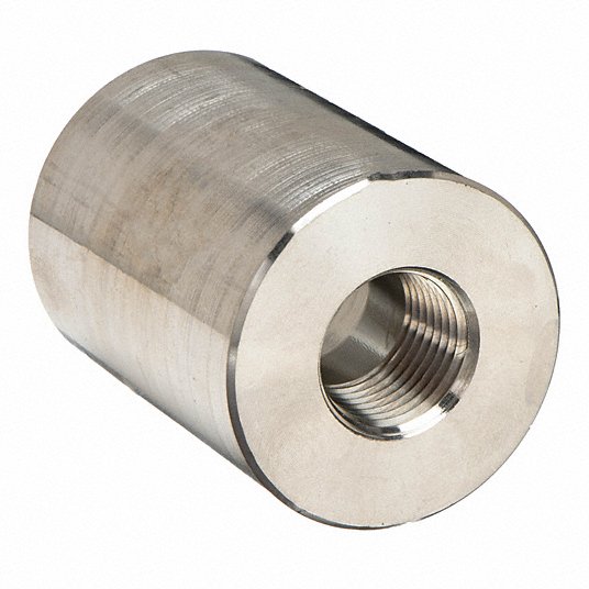 Grainger Approved Reducing Coupling: 316 Stainless Steel, 1/2 Inch x 1/4 Inch Fitting Pipe Size, Female NPT x Female NPT 2UA23