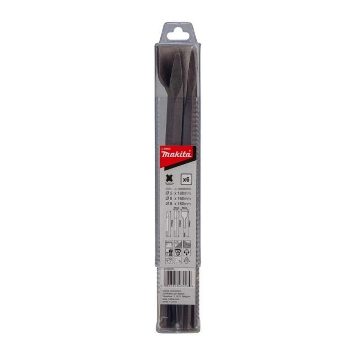 ماكيتا إكسسوارات, SDS-PLUS مثقاب / إزميل (6 قطع / مجموعة) D-58920