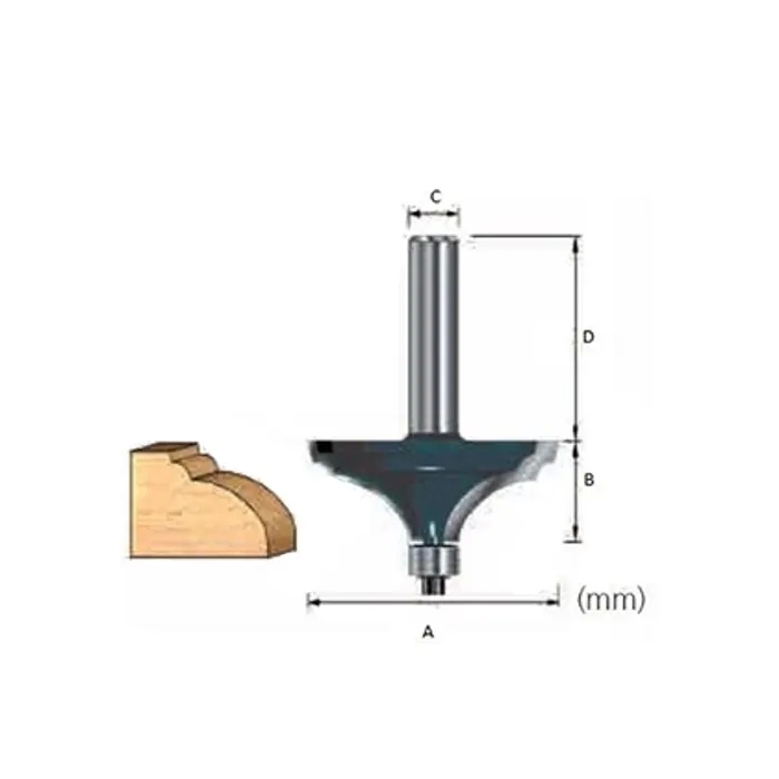Makita Thumb Mold Router Bit, 12 x 19mm D-11782